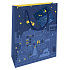 Nekupto Geschenk Papiertüte 14 x 11 x 6,5 cm Weihnachten blaue Nachtstadt PSP 1922 40