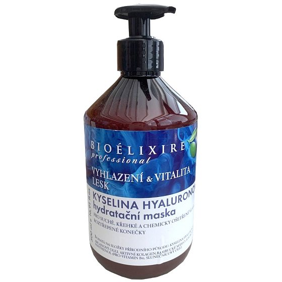 Bioelixire Hyaluronsäure Feuchtigkeitsspendende Maske für trockenes, sprödes Haar 500 ml