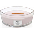 WoodWick Rosewood - Duftkerze aus Rosenholz mit breitem Holzdocht und Schiffsdeckel aus Glas 453 g