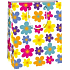 Ditipo Papier-Geschenktüte 17,8 x 22,9 x 9,8 cm Rosa, orange, lila Blumen