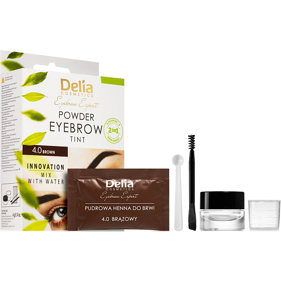 Delia Cosmetics Eyebrow Expert Henna-Pulver Augenbrauenfarbe 4.0 braun 4 g