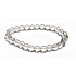 Kristallklares Armband elastisch Naturstein, Perle 6 mm / 16 - 17 cm, Steinchen