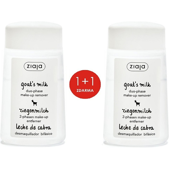 Ziaja Ziegenmilch Zweiphasen-Entferner für Augen- und Lippen-Make-up 2 x 120 ml, Duopack