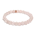 Rosenquarz mit Komponente Armband elastisch Naturstein, Kugel 6 mm / 16 - 17 cm, Liebesstein