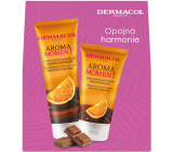 Dermacol Aroma Moment Belgian Chocolate - Belgian Chocolate Duschgel 250 ml + Körperpeeling 150 ml, Kosmetikset für Frauen