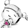 Charme Sterling Silber 925 Kleines Mädchen mit Zöpfen, Perle für Armband, Familie