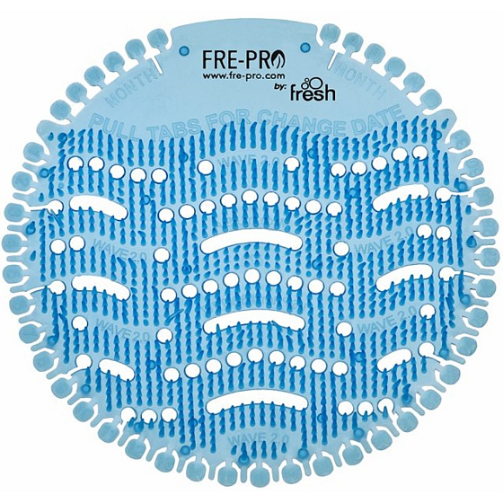 Fre Pro Wave 2.0 Baumwollduftsieb für Urinale blau 19 × 20,3 × 1,9 cm 54 g 2 Stück, Duopack