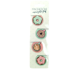 Albi Magnetische Mini-Ordner Donuts, Durchmesser 3 cm 4 Stück