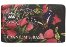 English Soap Geranium & Basilikum natürliche parfümierte Toilettenseife mit Sheabutter 240 g