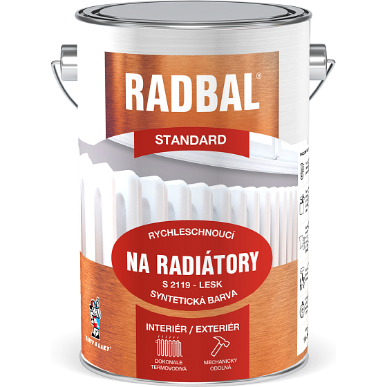 Radbal Standard S2119 Heizkörperfarbe, weiß, 4 l