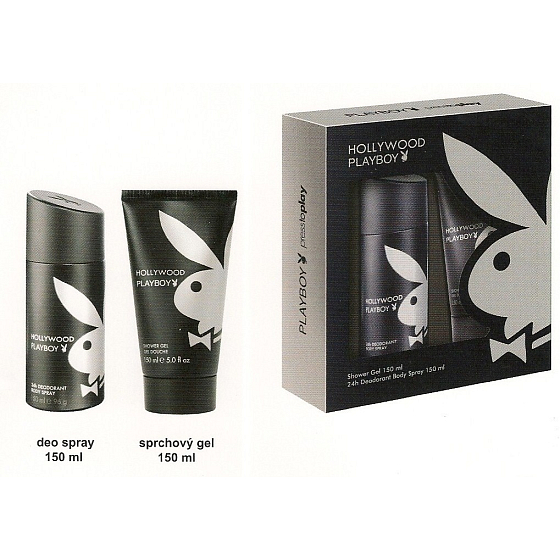 Playboy Hollywood Deodorant Spray 150 ml + Duschgel 150 ml, Kosmetikset