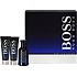 Hugo Boss Boss Abgefüllter Nachtduft 50 ml Eau de Toilette + After Shave Balsam 50 ml + Duschgel 50 ml, Geschenkset