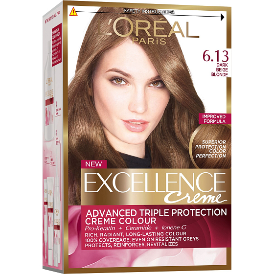 Loreal Paris Excellence Creme Haarfarbe 6.13 Blondes Dunkelbeige