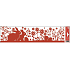 Fensterfolie ohne Klebestreifen Ostersilhouetten rot 2 Hasen 45 x 12 cm