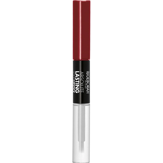 Deborah Milano Absolut anhaltender flüssiger Lippenstift 2in1 Lippenstift & Lipgloss 08 Classic Red 2 x 4 ml