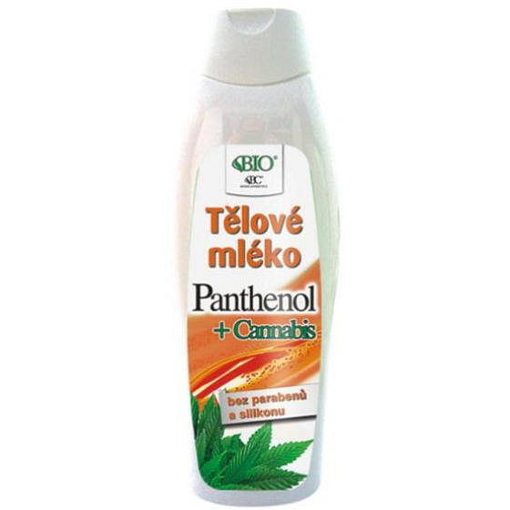 Bione Cosmetics Panthenol + Cannabis Körperlotion für alle Hauttypen 500 ml