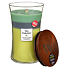 WoodWick Trilogy Woodland Shade - Waldschatten-Duftkerze mit Holzdocht und Deckelglas groß 609,5 g