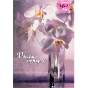 Ditipo Herzlichen Glückwunsch zum Geburtstag Eva und Vašek Weiße Orchidee 224 x 157 mm