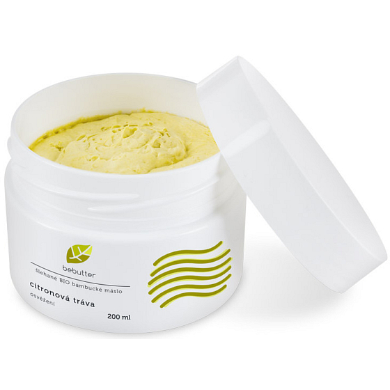 Aromatica Bebutter Bio Zitronengras geschlagene Sheabutter für müde Muskeln 200 ml