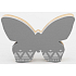 Nekupto Home Decor Holzdekoration Schmetterling grau 12 x 8 cm