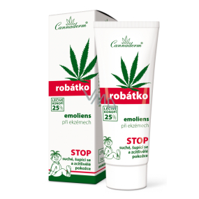 Cannaderm Robátko emoliens erweichende Creme zur Pflege empfindlicher Haut von Kindern und Erwachsenen mit Manifestationen von atopischem Ekzem 75 g