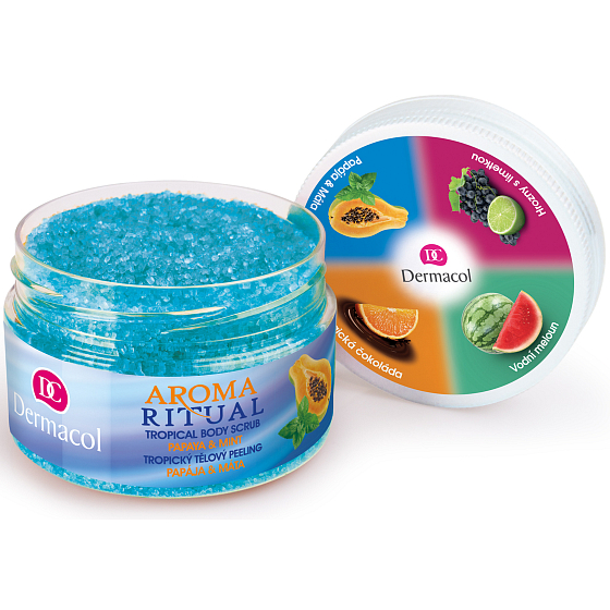 Dermacol Aroma Ritual Papaya und Minze tropisches Körperpeeling 200 g