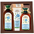 Green Pharmacy Shampoo mit Kamille- und Leinsamenöl für coloriertes Haar 350 ml + Haarspülung 300 ml + Handcreme 100 ml + Cranberry Lippenbalsam 3,6 g, Kosmetikset