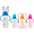 First Steps Babyflasche 0+ klar mit Griffen Zoo orange 250 ml
