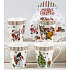 Weihnachtskeramikbecher Design Mix Santa, Schneemann, Baum 310 ml