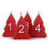 Emocio Adventsbaum Kerze rot 52 x 80 mm 4 Stück