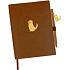 Albi Tagebuch 2023 Luxus mit Stift Braun - Golden Retriever 10,2 x 14,4 cm