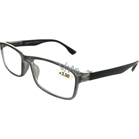 Berkeley Lese-Dioptrienbrille +3,5 Kunststoff schwarz, schwarz gestreift 1 Stück MC2248