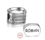 Sterling Silber 925 Rom - Kolosseum, Reise-Armband Perle