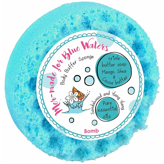 Bomb Cosmetics Mermade for Blue Water natürlicher Duschmassageschwamm mit Duft 200 g