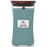 WoodWick Evergreen Cashmere - Kašmír a lesní jehličnany vonná svíčka s dřevěným knotem a víčkem sklo velká 609 g