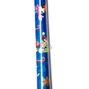 Nekupto Geschenkpapier 70 x 150 cm Disney Mickey Mousse und Minnie Weihnachtsblau