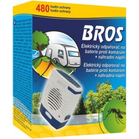 Bros Electric Mückenvaporizer 1 Stück + Nachfüllung + Batterie