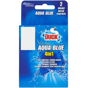 Duck Aqua Blue Blue Wassereffekt 4in1 Toilettenaufhänger Reiniger 2 x 40 g nachfüllen
