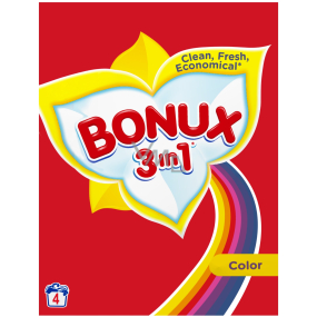 Bonux Color 3in1 Waschpulver für farbige Wäsche 4 Dosen 0,3 kg
