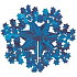 Hängende Schneeflocke blau 30 cm