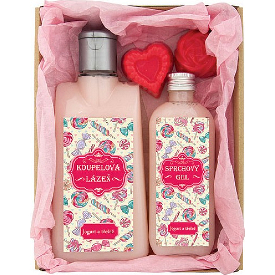 Böhmen Geschenke Für Mutter Bad 200 ml + Duschgel 100 ml + handgemachte Seife 2 x 30 g, Kosmetikset