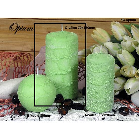 Lima Sirius Opium duftender kerzengrüner Zylinder 70 x 150 mm 1 Stück