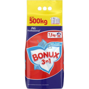 Bonux Regular 3 in 1 Waschpulver für weiße Wäsche 100 Dosen 7,5 kg
