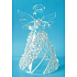 Glas Engel mit Steinen zum Stehen 8 cm