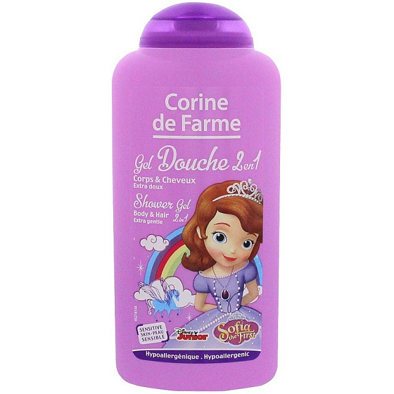 Corine de Farme Disney Prinzessin Sofia Das erste 2in1 Haarshampoo und Duschgel für Kinder 250 ml