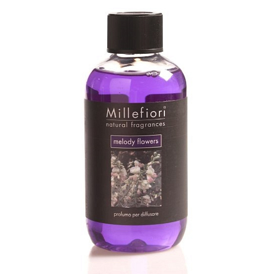 Millefiori Milano Natural Melody Flowers - Akkorde von Blumen Diffusor Nachfüllung für Weihrauchstiele 250 ml