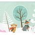 Nekupto Weihnachtsgeschenkkarten Tiere 6,5 x 6,5 cm 6 Stück