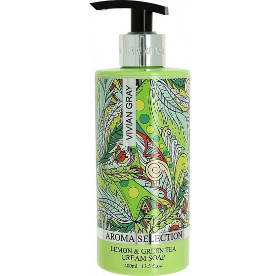 Vivian Gray Aroma Selection Lemon & Green Tea luxuriöse Flüssigseife mit Spender 400 ml