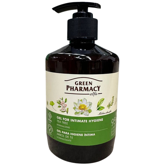 Green Pharmacy Teebaum und Ringelblume Gel zur Intimhygiene für normale Haut 370 ml