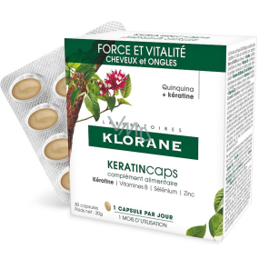 Klorane Keratincaps Stärke und Vitalität Haare und Nägel Nahrungsergänzungsmittel 30 Kapseln